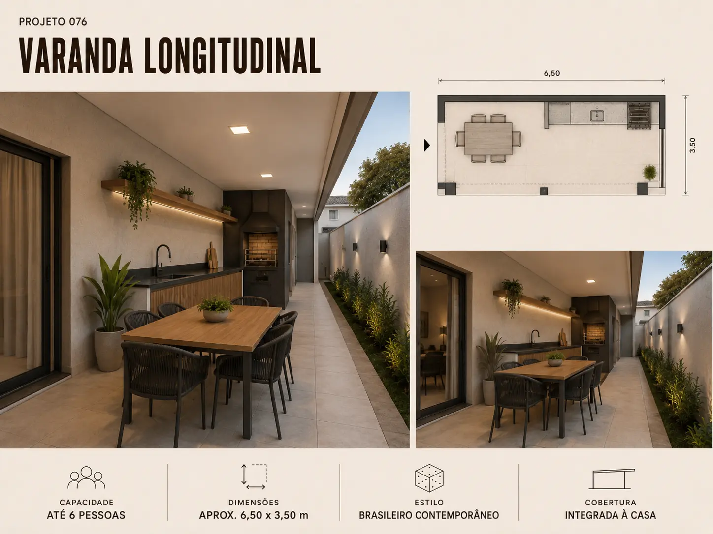 Projeto 076: Varanda Longitudinal